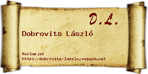 Dobrovits László névjegykártya